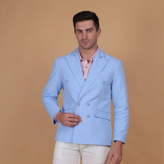 Azure Crest Double breasted Blazer