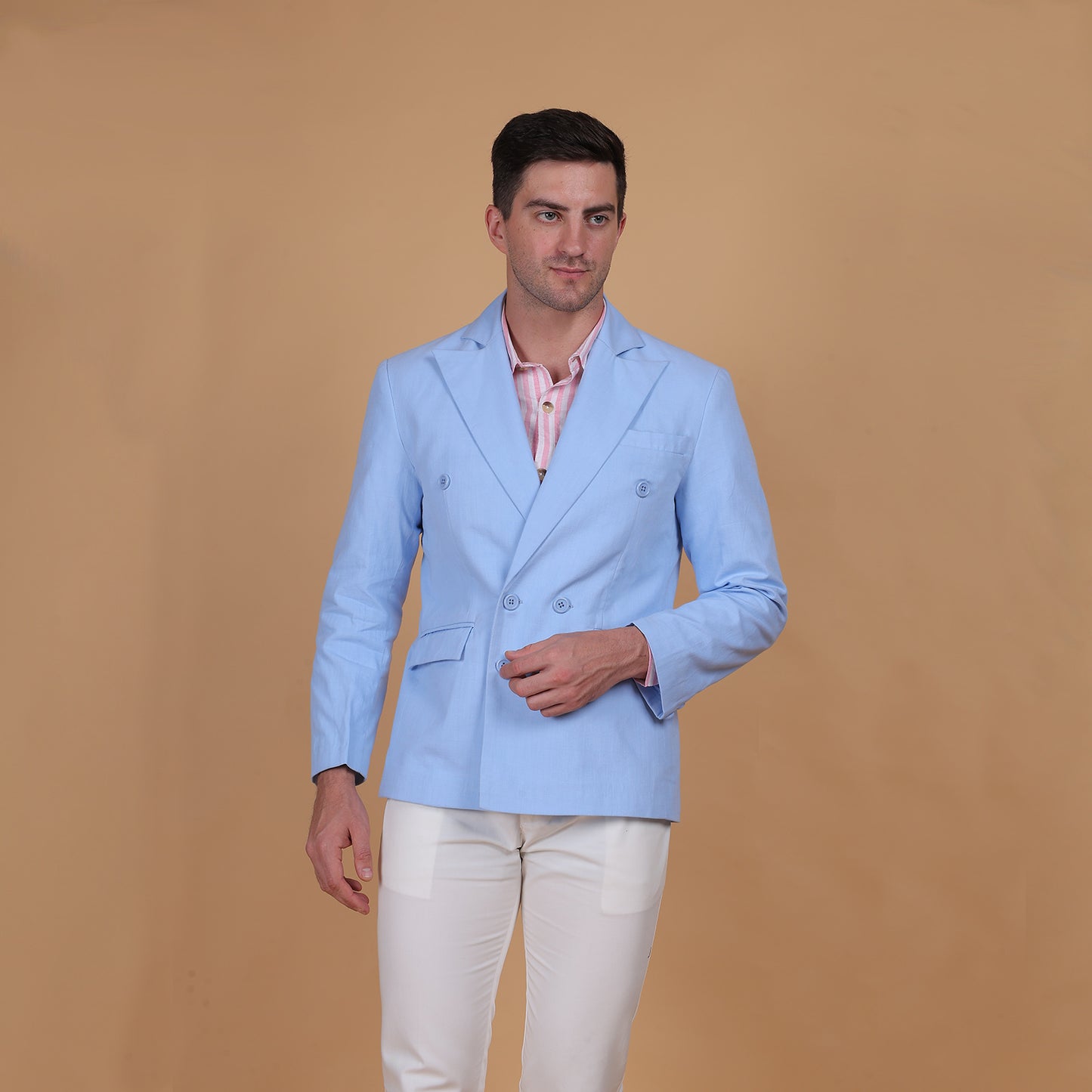 Azure Crest Double breasted Blazer