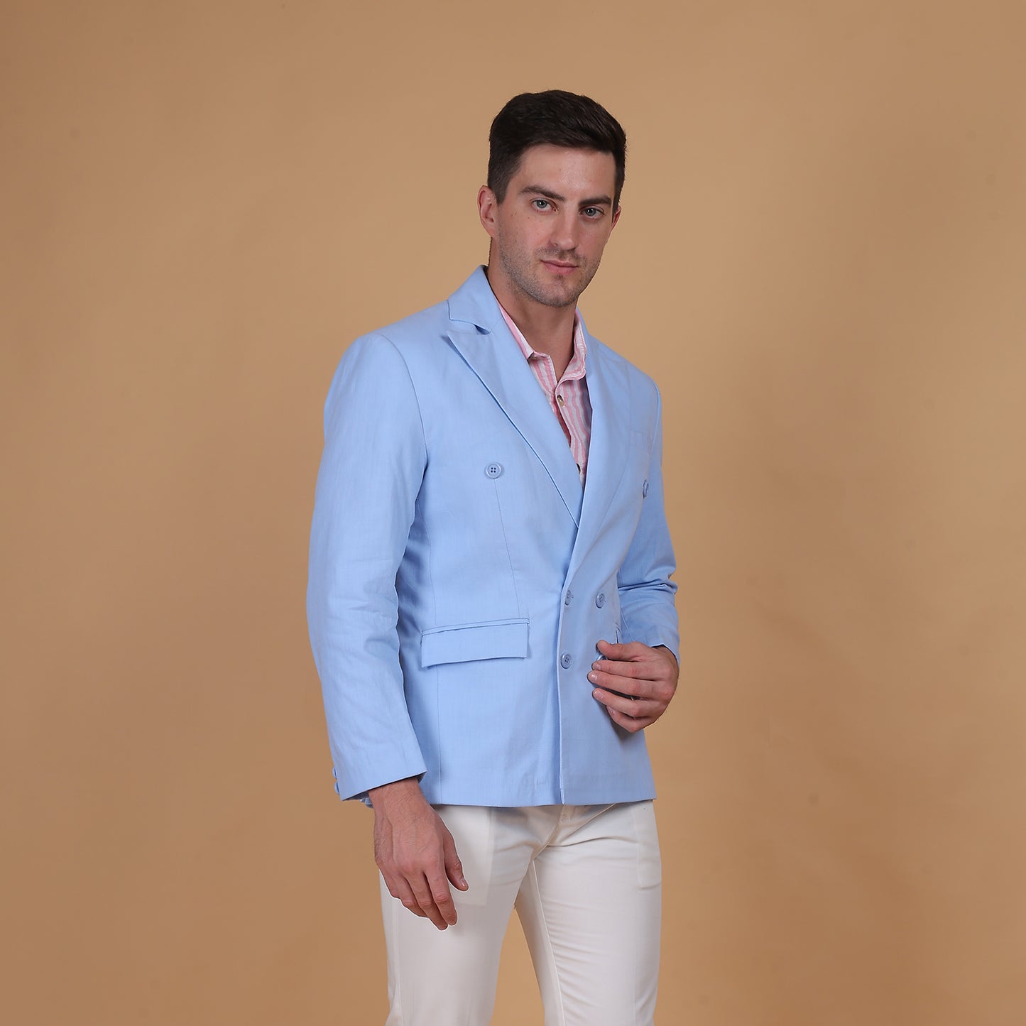 Azure Crest Double breasted Blazer