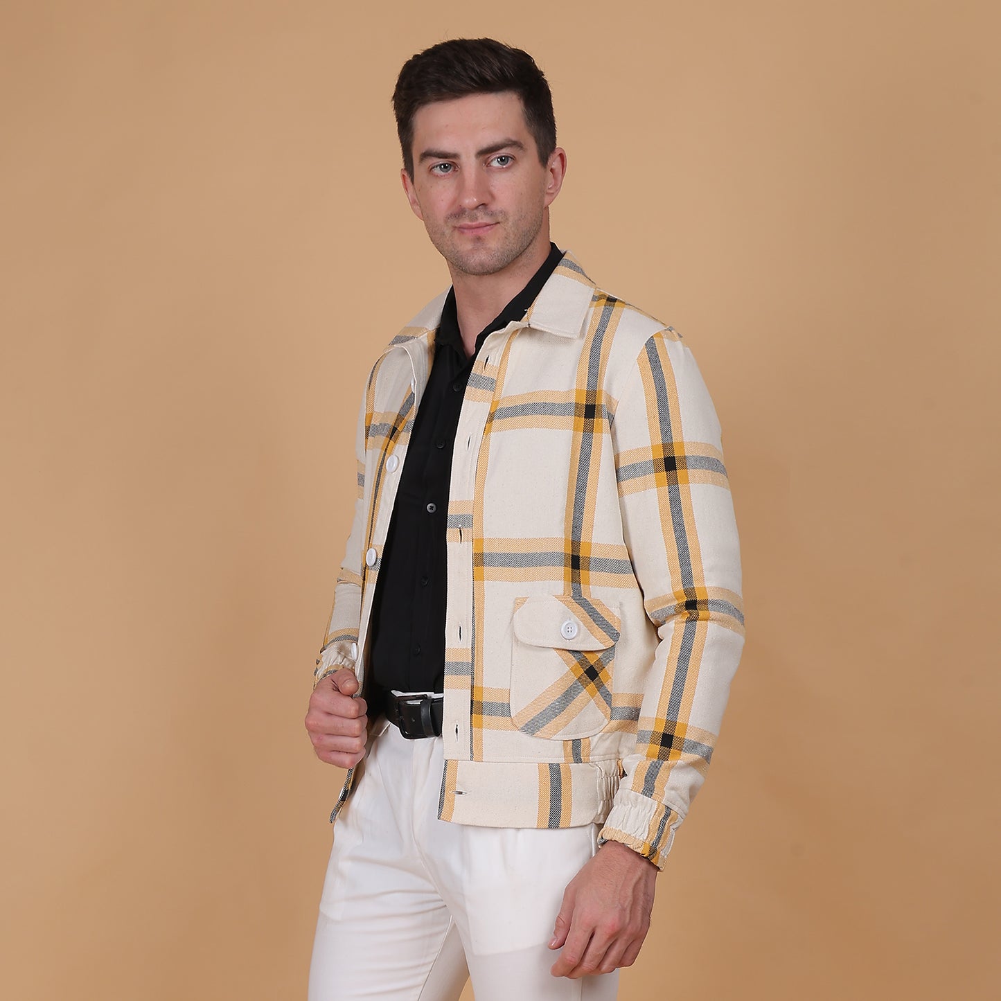 Sandstone Plaid Jacket
