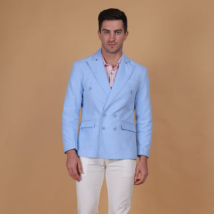 Azure Crest Double breasted Blazer