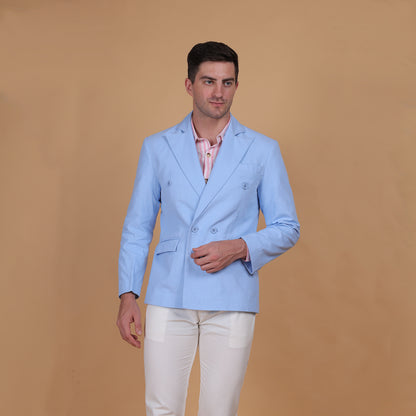 Azure Crest Double breasted Blazer