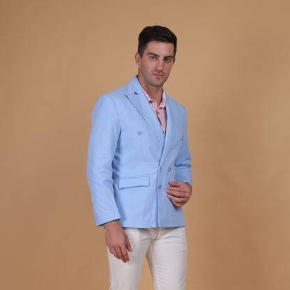 Azure Crest Double breasted Blazer