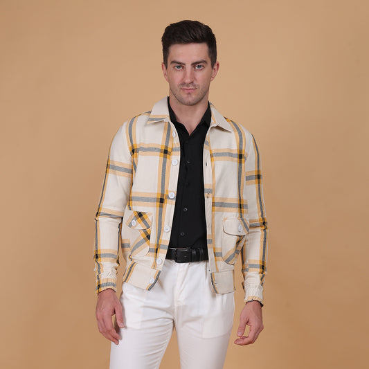 Sandstone Plaid Jacket