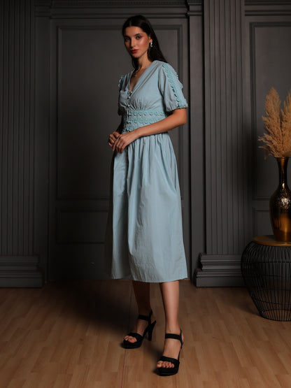 Powder Blue Grace Smocked Dress