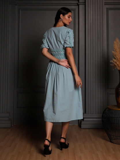 Powder Blue Grace Smocked Dress