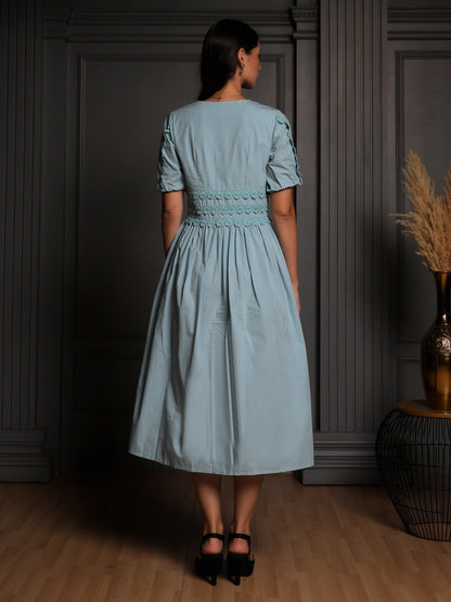 Powder Blue Grace Smocked Dress
